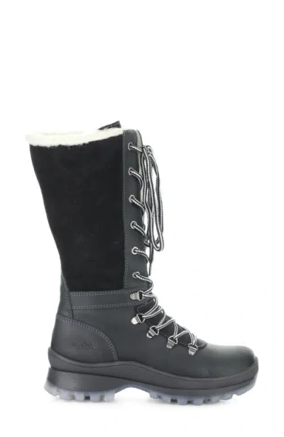 Bos. & Co. Dell Waterproof Wool Faux Shearling Lined Boot In Black