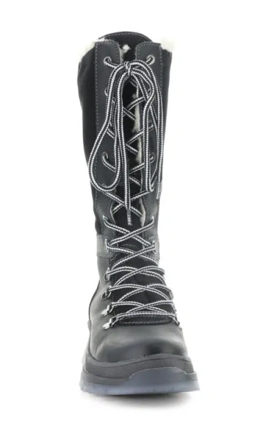 Bos. & Co. Dell Waterproof Wool Faux Shearling Lined Boot In Black