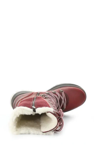 Bos. & Co. Dell Waterproof Wool Faux Shearling Lined Boot In Red