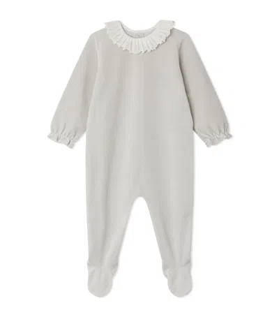 Bonpoint Cotton Héritier Pyjamas In Gray