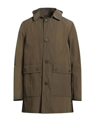 Herno Man Overcoat & Trench Coat Military Green Size 38 Polyamide In Brown
