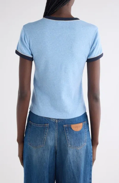 Chloé Chloè Logo Cotton T Shirt In Blue