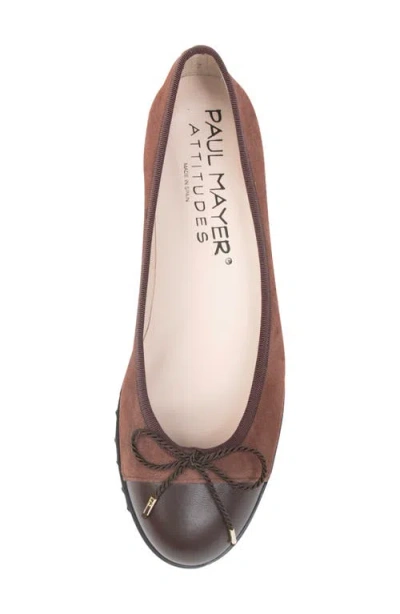 Paul Mayer Bravo Lug Sole Ballet Flat In Brown