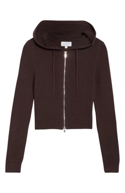 Pacsun Skylar Front Zip Sweater Hoodie In Brown