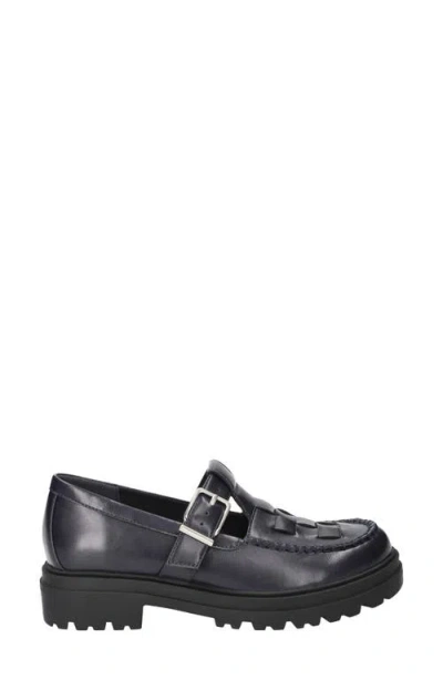 Bella Vita Women's Makell Comfort Lug Buckle Loafers In Blue