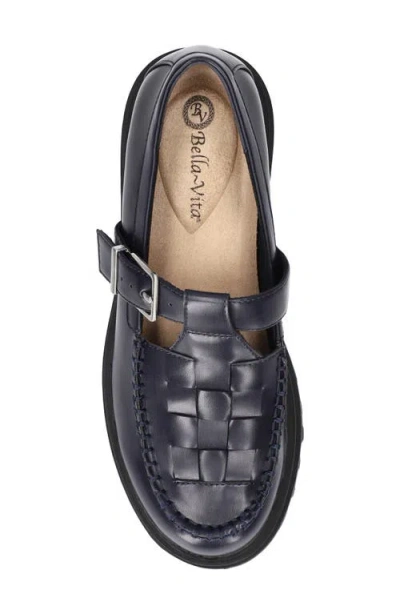 Bella Vita Women's Makell Comfort Lug Buckle Loafers In Blue