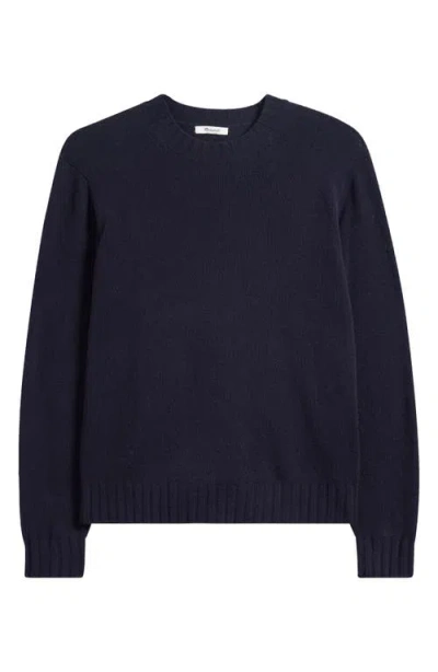 Madewell Crewneck Heritage Merino Wool Sweater In Blue