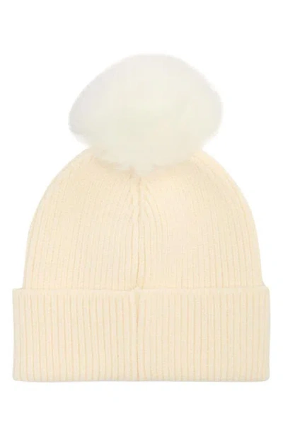 Barbour Dover Tartan Scarf & Faux Fur Pompom Beanie Set In Gray