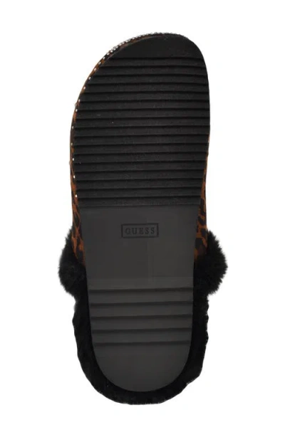 Guess Women's Gascona Embellished Cozy Slip-on Logo Clogs In Brown