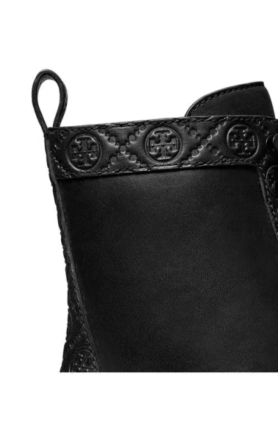 Tory Burch Amphibian Boots With Chunky Sole And Pull Tab In Black