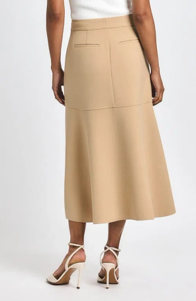 Derek Lam 10 Crosby Nicolette High-low Midi Skirt In Nude