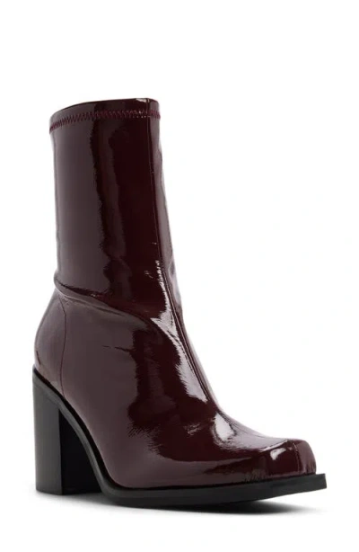 Aldo Women's Jomat Square Toe Booties In Burgundy
