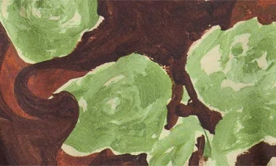 Topshop Abstract Floral Asymmetric Neck Top In Multi