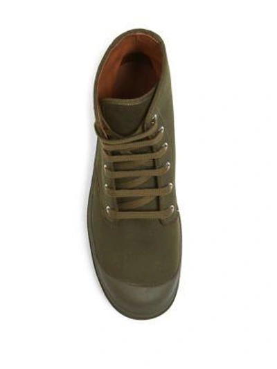 Shop Givenchy Canvas Star Combat Boots In Khaki