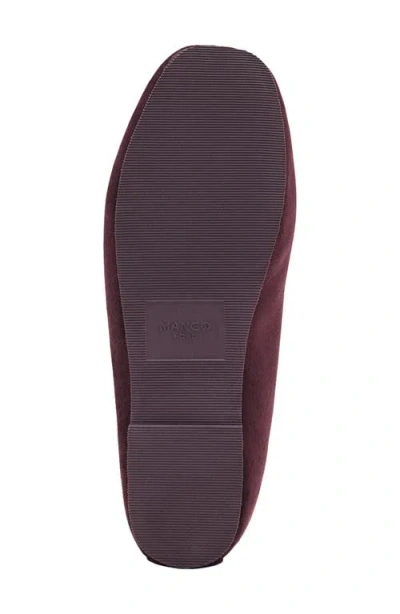 Mango Velour Slippers With Piping Blackberry In Purple