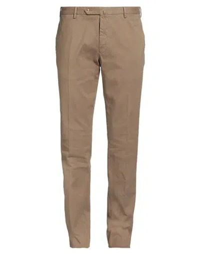 Incotex Man Pants Beige Size 40 Cotton, Elastane In Brown