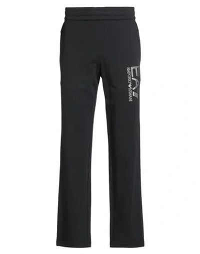 Ea7 Man Pants Midnight Blue Size Xs Cotton In Black