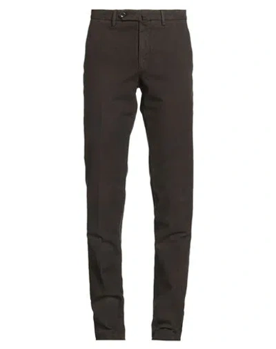 Incotex Man Pants Dark Brown Size 30 Cotton, Elastane In Brown