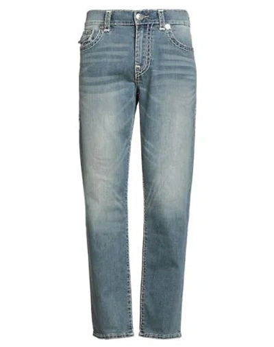 True Religion Man Jeans Blue Size 34 Cotton, Polyester, Elastane In Blue