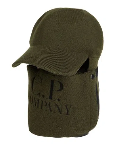 C.p. Company C. P. Company Man Hat Military Green Size L Wool, Viscose In Green