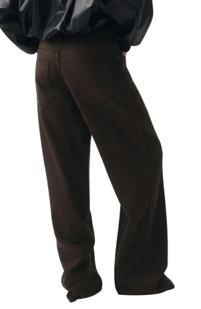 Mango Women's Mid-rise Straight Jeans In Brown