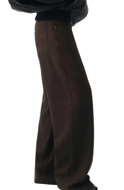 Mango Women's Mid-rise Straight Jeans In Brown