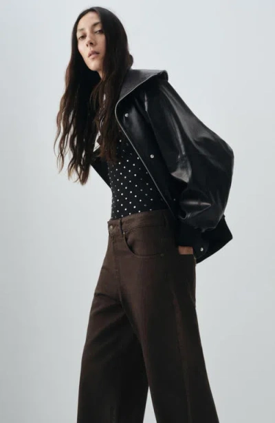 Mango Women's Mid-rise Straight Jeans In Brown