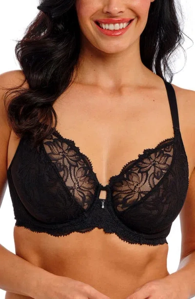 Wacoal Abellia Underwire Lace Bra In Black