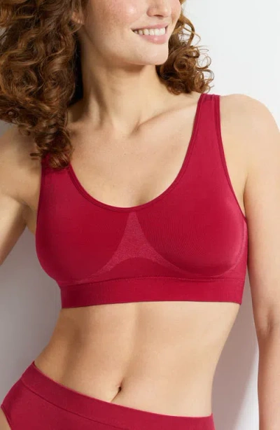 Wacoal B. Smooth Wireless Padded Bralette In Red