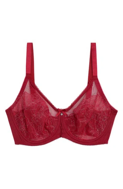 Wacoal Retro Chic Full-figure Underwire Bra 855186, Up To J Cup In Red