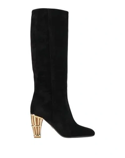 Ferragamo Woman Boot Black Size 8 Calfskin In Black