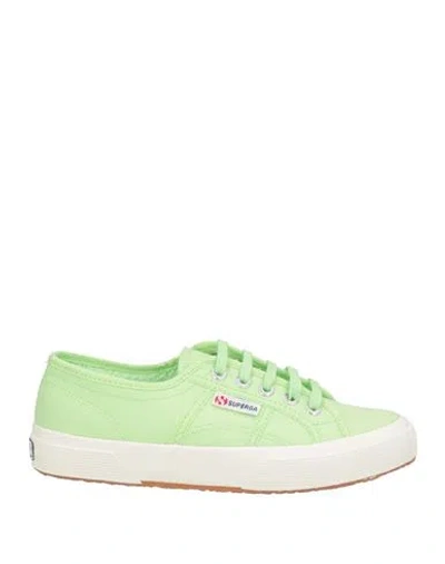 Superga Woman Sneakers Light Green Size 7.5 Textile Fibers In Green