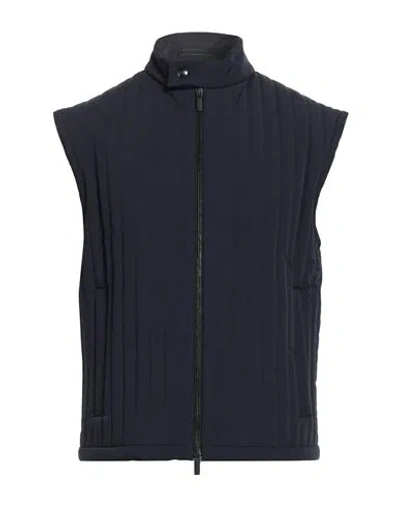 Giorgio Armani Man Vest Midnight Blue Size 44 Polyamide, Elastane In Multi