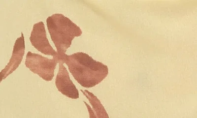 Edikted Hannah Floral Chiffon Halter Top In Yellow