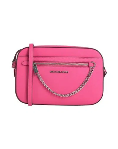 Michael Michael Kors Woman Cross-body Bag Fuchsia Size - Leather In Pink