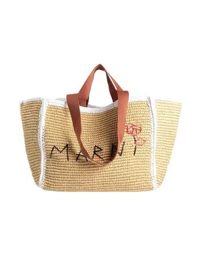 Marni Woman Handbag Sand Size - Viscose In Brown