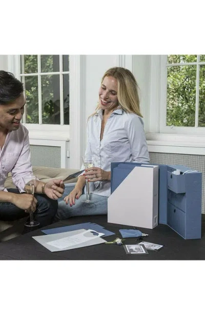 Savor Wedding Keepsake Organizer In Blue