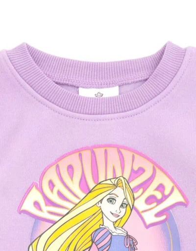 Disney Faux Fur Pullover Sweatshirt In Purple