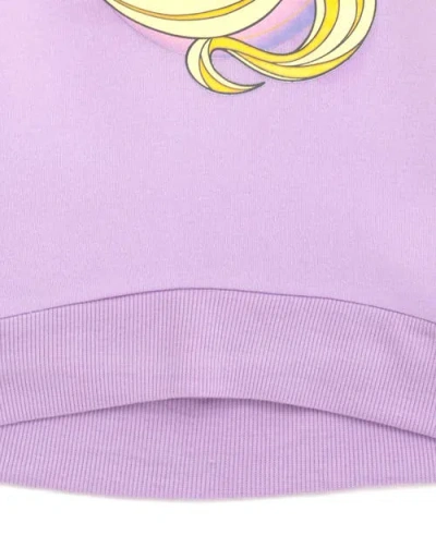 Disney Faux Fur Pullover Sweatshirt In Purple