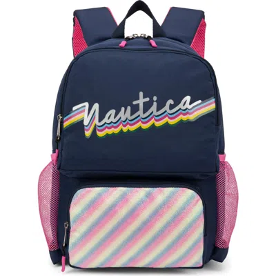 Nautica Retro Rainbow  16 Inch Backpack For Kids And Teens