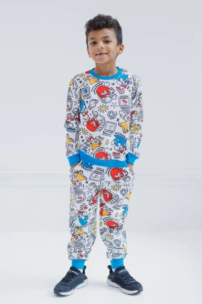 Sega Sonic The Hedgehog French Terry Sweatshirt & Pants Set In Multi
