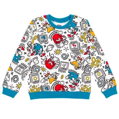 Sega Sonic The Hedgehog French Terry Sweatshirt & Pants Set In Multi