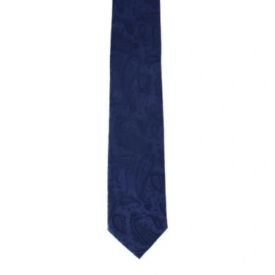Trafalgar Banbury Tone On Tone Paisley Silk Necktie In Blue