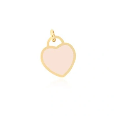 The Lovery Fine Jewelry Pink Pearl Heart Padlock Charm In Pink