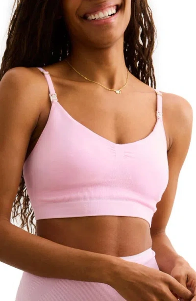 Hatch Collection The Essential Maternity Wireless Pumping And Nursing Bra In Pink