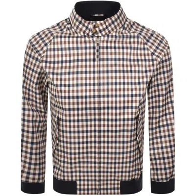 Aquascutum Club Check Jacket Navy In Multi