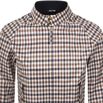 Aquascutum Club Check Jacket Navy In Multi