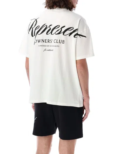Represent Owners Club Script T-shirt In White