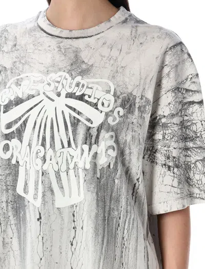 Acne Studios Plaster Print T-shirt In Black