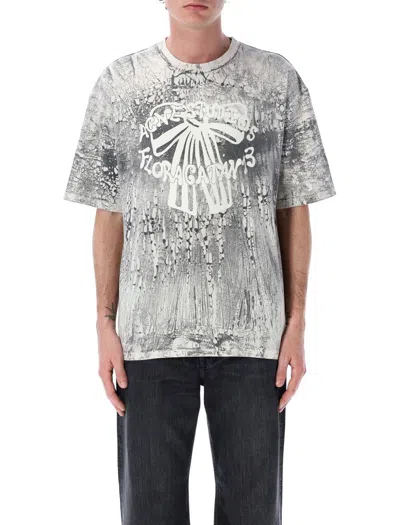 Acne Studios Plaster Print T-shirt In Black